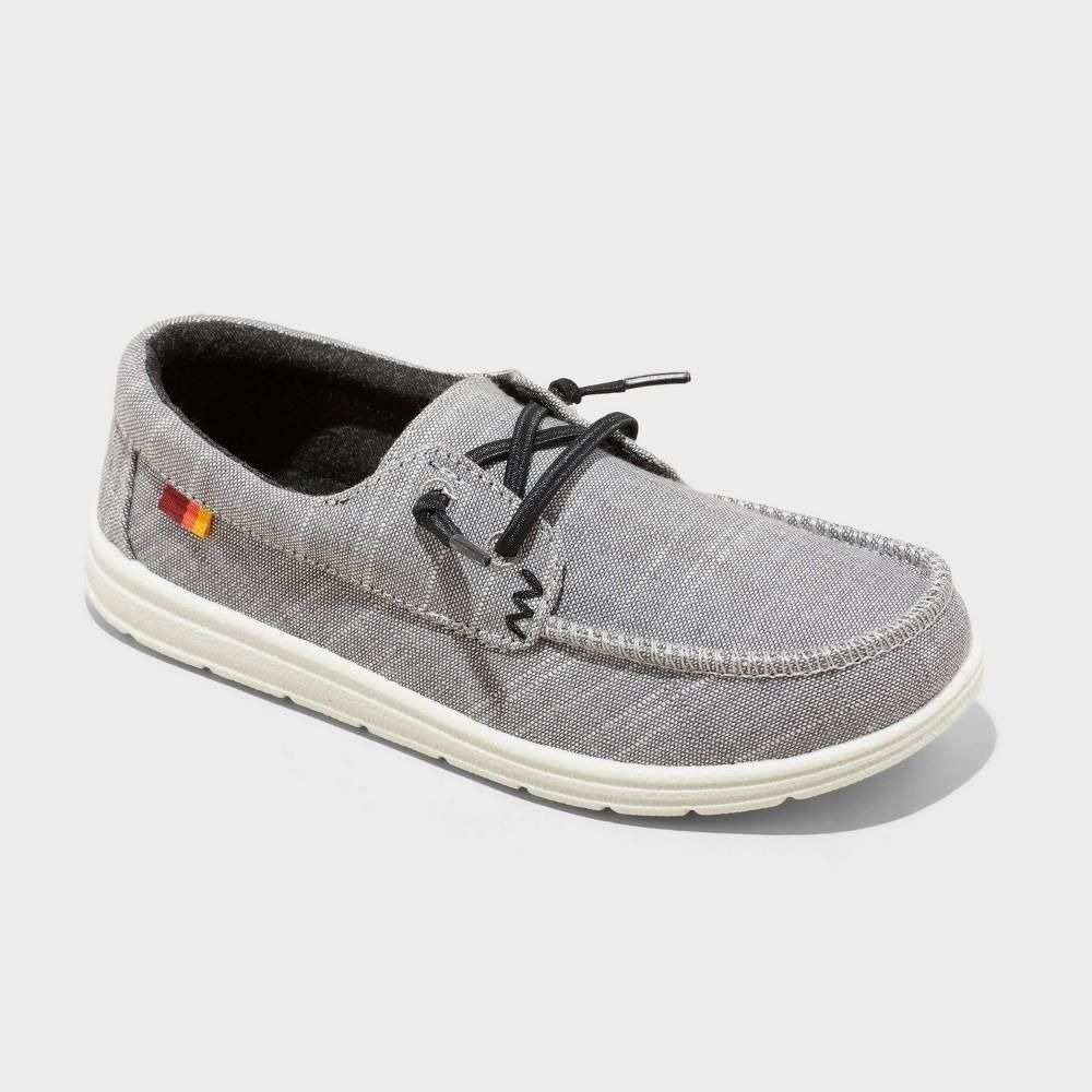 4Y Cat & Jack Kids Briar Rune Slip-on Sneakers Charcoal Gray Canvas